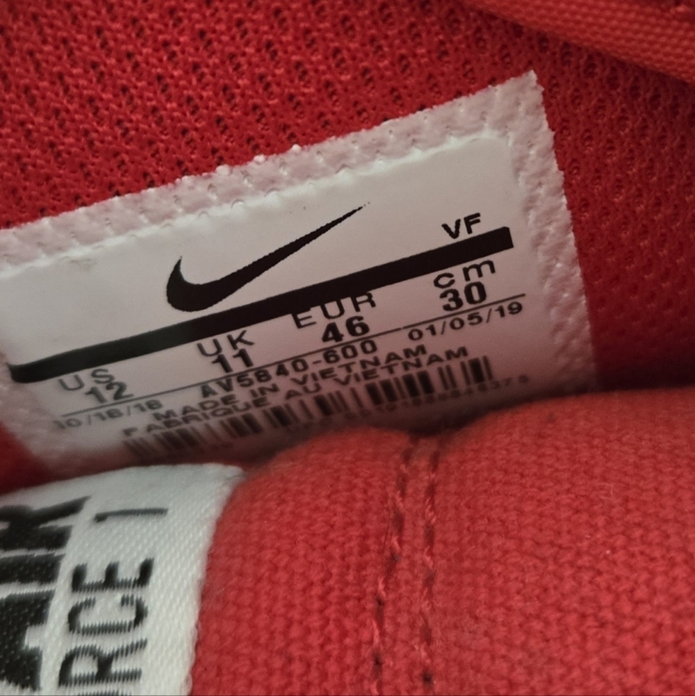 Nike Air Force 1 High Emotionally Unavailable Red Pink NWOT Mens 12 - Picture 8 of 8